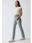 Kadın Normal Bel Düz Paça Kot Pantolon Açık Mavi Denim 11