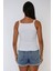 Kadın Halter Yaka Fitilli Basic Üst White 10