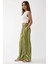 Kadın Wide Leg Çizgi Desenli Rahat Kesim Pantolon Green 9
