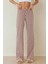 Kadın Rahat Kesim Desenli Pantolon Pink 6