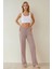 Kadın Rahat Kesim Desenli Pantolon Pink 8