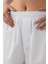 Kadın Yüksek Bel Rahat Kesim Pantolon White 8