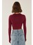 Kadın Slim Fit Basic Crop Top Red 11