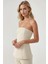 Kadın Straplez Dar Uzun Bluz Natural 12