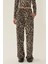 Kadın Leopar Desenli Düz Paça Pantolon Multicolor 7