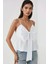 Kadın Fiyonk Detaylı V Yaka Bluz White 10