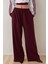 Kadın Lastikli Bel ve Geniş Paça Örme Pantolon Red 9