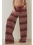Kadın Geniş Paça Renkli Örme Pantolon Multicolor 10