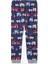Koyu Indigo Erkek Çocuk Araba Desenli Pijama Takımı 3