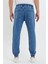 Erkek Beli Lastikli Mavi Kot Jogger Pantolon 3
