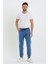 Erkek Beli Lastikli Mavi Kot Jogger Pantolon 4