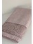 Püsküllü Bambu Banyo Havlusu - Lila Renk Ekstra Yumuşak Havlu - 70X140 cm - Kabartma Bordürlü 3