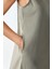 Kadın Mixray Collection Bisiklet yaka, kolsuz A-Form Maxi Elbise Green 11