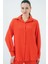 Kadın BDART Düğmeli Yaka ile Doku Detaylı Uzun Kollu Triko Takım Parlak Turuncu 14