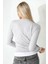 Kadın Bisiklet Yaka Uzun Kol Örme Bluz Açık Gri 9
