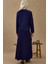 Kadın Düğmeli Hırka ve Kloş Etekli Triko Takım Lacivert 8