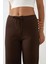 Kadın Geniş Paça Dokulu Uzun Pantolon Mocha Kahvesi 8