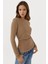 Kadın Büzgülü Uzun Kollu Üst Natural 6