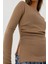 Kadın Büzgülü Uzun Kollu Üst Natural 7
