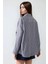 Kadın Oversize Çizgili Gömlek Blue 10