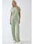Kadın Soft Touch Geniş Paça Modal Pantolon Green 6