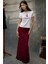 Kadın Kadın Bisiklet Yaka Kısa Kollu Önü Baskılı Pamuklu T-Shirt White 7
