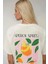 Kadın Kadın %100 Pamuk Bisiklet Yaka Oversize Beyaz Baskılı T-Shirt Çok Renkli 11