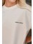 Kadın Kadın %100 Pamuk Bisiklet Yaka Oversize Beyaz Baskılı T-Shirt Çok Renkli 12
