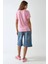 Kadın Soft Touch V Yaka Kısa Kollu Modal Karışımlı Tişört Busem Collection Karanfil Pembesi 8
