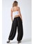 Kadın Düşük Bel Bol Kesim Jogger Pantolon Black 1