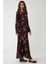 Kadın Çiçek Desenli Modest Elbise Multicolor 12
