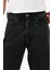 Erkek Jeans Bol Paça Siyah Baggy Kot Pantolon 4