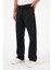 Erkek Jeans Bol Paça Siyah Baggy Kot Pantolon 6