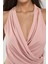 Kadın Halter Yaka Kruvaze Esnek Sandy Örme Üst Pink 8