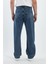 Erkek Jeans Bol Paça Mavi Baggy Kot Pantolon 3