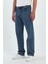 Erkek Jeans Bol Paça Mavi Baggy Kot Pantolon 6