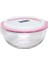 2000 ml Yuvarlak Cam Saklama Kabı, Pembe, Dayanıklı ve Şık Tasarım 1