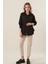 Kadın BDART Düğmeli Oversize Poplin Gömlek Siyah 2