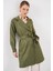 Kadın BDART Esnek Düğmeli Trençkot Haki Yeşil 9