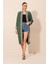 Kadın BDART Şal Yaka İşlemeli Uzun Kimono Green 5