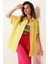 Kadın BDART Düğmeli Poplin Gömlek ve Yaka Yellow 2