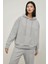 Kadın Oversize Kapüşonlu Sweatshirt Grey 7