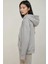 Kadın Oversize Kapüşonlu Sweatshirt Grey 10