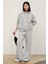 Kadın Oversize Kapüşonlu Sweatshirt Grey 11