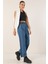 Kadın BDART Bol Kesim Geniş Paça Denim Jean Lacivert 7