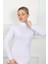 Bayan Uzun Kol Boğazlı Body Beyaz 2