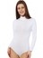 Bayan Uzun Kol Boğazlı Çıtçıtlı Body Beyaz 6