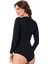 Bayan Uzun Kol Çıtçıtlı Body Siyah 5