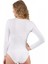 Bayan Uzun Kol Çıtçıtlı Body Beyaz 5