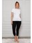 Penye Likralı Diz Altı Tayt Siyah 1